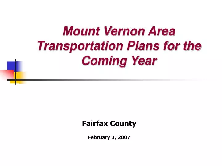 mount vernon area transportation plans for the coming year