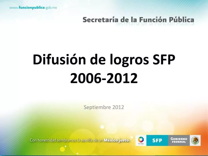 difusi n de logros sfp 2006 2012