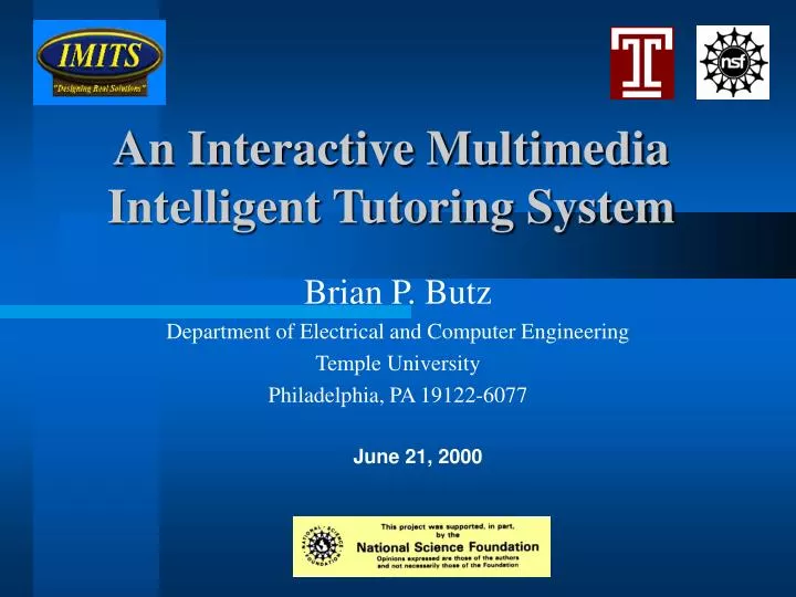 an interactive multimedia intelligent tutoring system