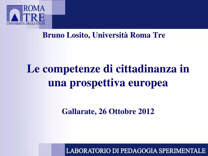 bruno losito universit roma tre