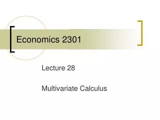 Economics 2301