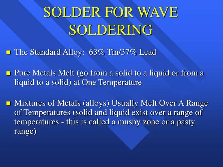 solder for wave soldering