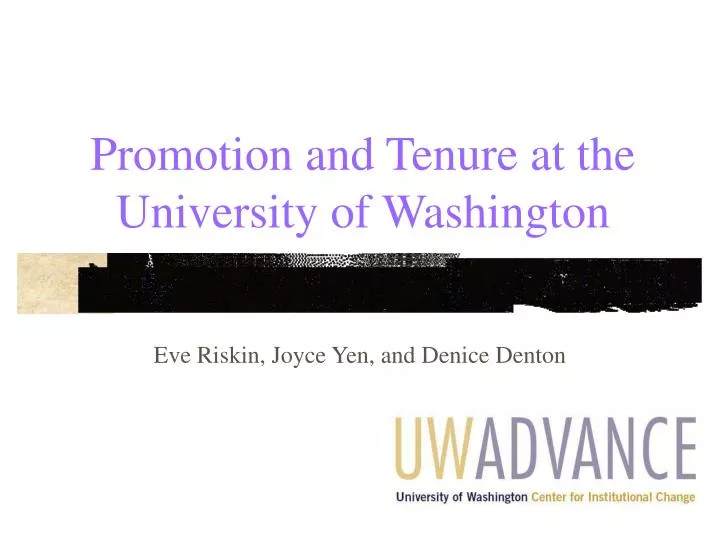 promotion and tenure at the university of washington