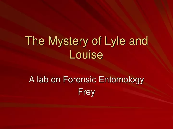 the mystery of lyle and louise