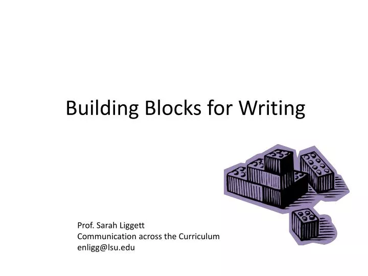 building blocks for writing