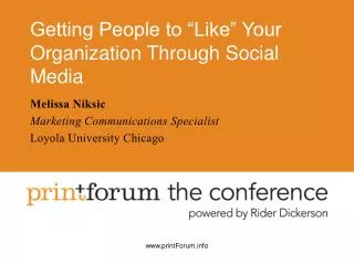 Getting People to “Like” Your Organization Through Social Media