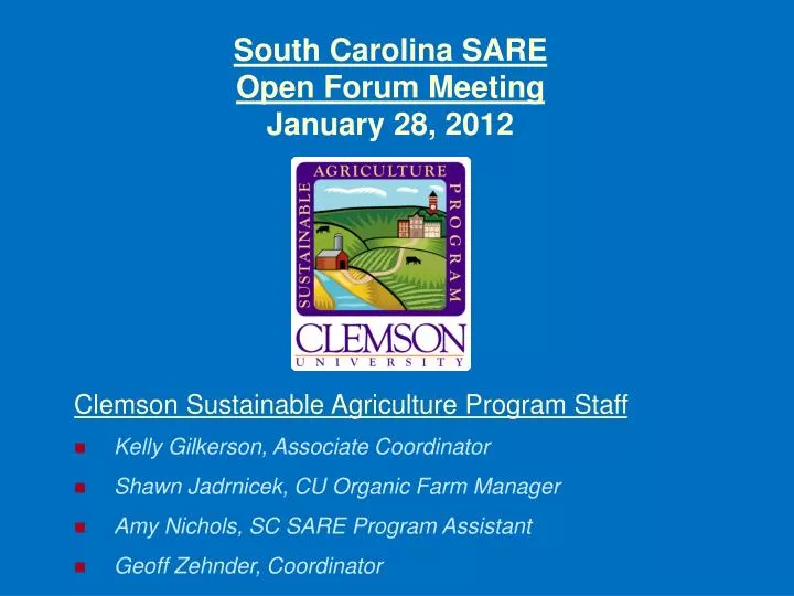 south carolina sare open forum meeting january 28 2012