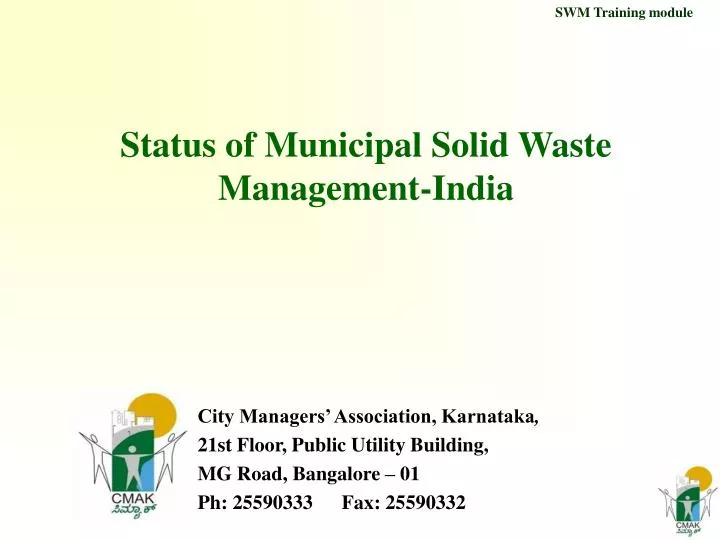 status of municipal solid waste management india
