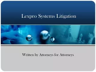 Lexpro Systems Litigation