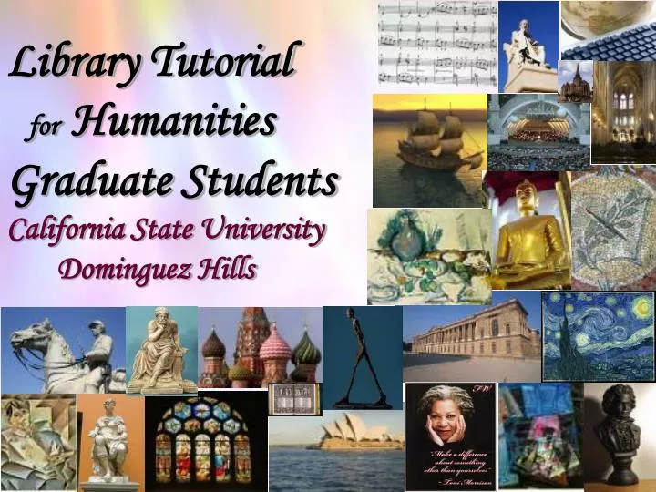 library tutorial for humanities graduate students california state university dominguez hills