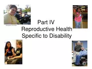 Part IV Reproductive Health Specific to Disability