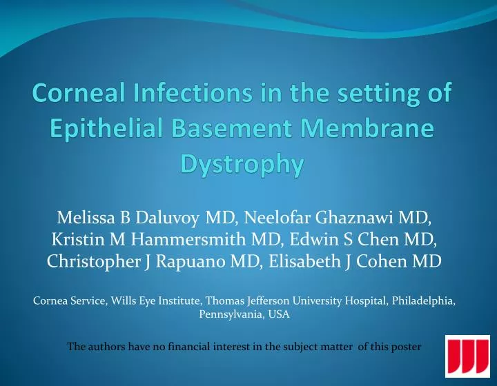 corneal infections in the setting of epithelial basement membrane dystrophy
