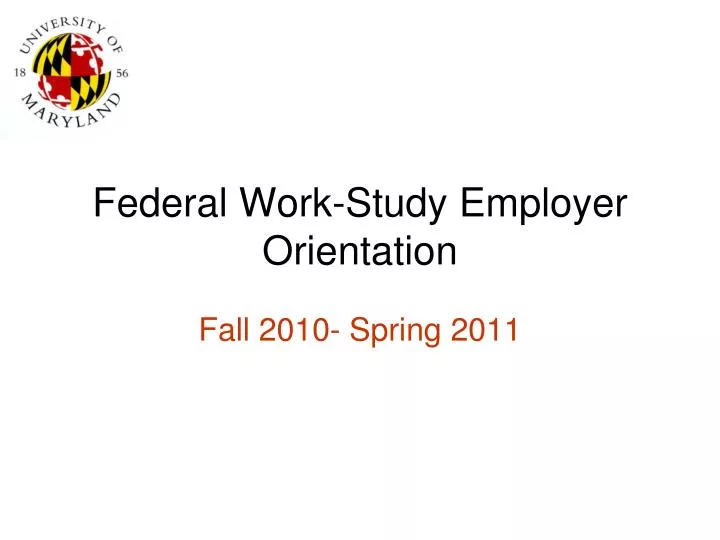 federal work study employer orientation