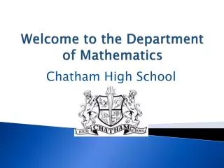 Welcome to the Department of Mathematics