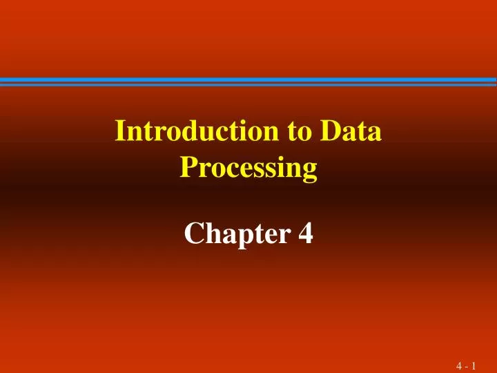 introduction to data processing