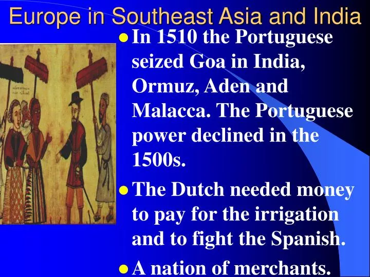 europe in southeast asia and india