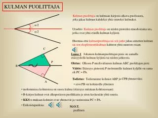 KULMAN PUOLITTAJA