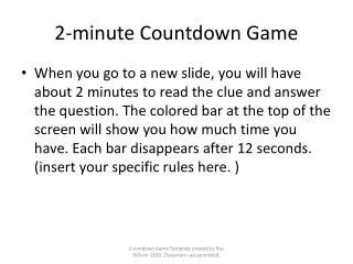 2-minute Countdown Game
