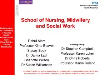 School of Nursing, Midwifery and Social Work