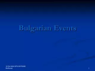 Bulgarian Events