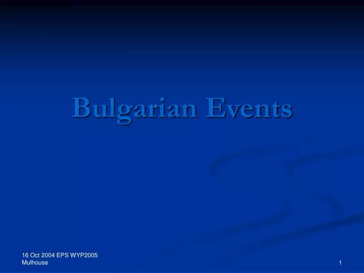 bulgarian events