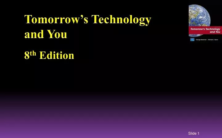 tomorrow s technology and you 8 th edition