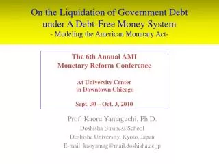 On the Liquidation of Government Debt under A Debt-Free Money System - Modeling the American Monetary Act-