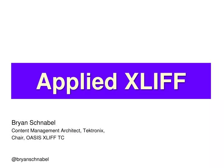 applied xliff