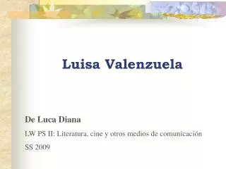 Luisa Valenzuela