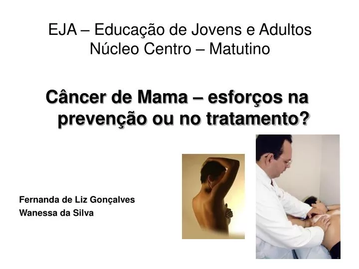 eja educa o de jovens e adultos n cleo centro matutino