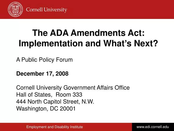 the ada amendments act implementation and what s next