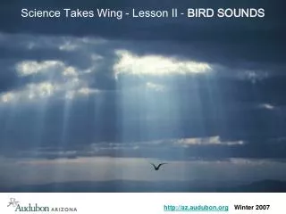 Science Takes Wing - Lesson II - BIRD SOUNDS