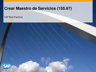 Crear Maestro de Servicios (155.67)