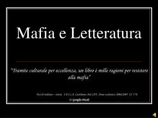 Mafia e Letteratura