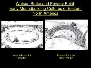 Watson Brake and Poverty Point : Early Moundbuilding Cultures of Eastern North America