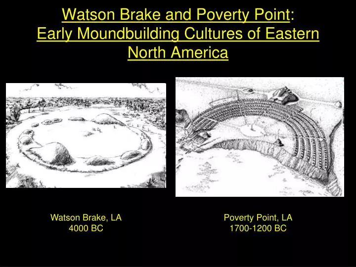 watson brake and poverty point early moundbuilding cultures of eastern north america