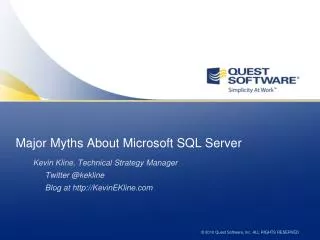 Major Myths About Microsoft SQL Server