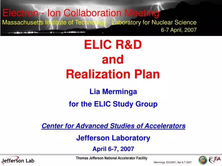 elic r d and realization plan