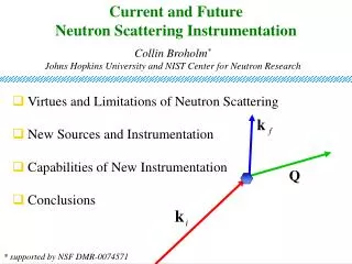 Current and Future Neutron Scattering Instrumentation