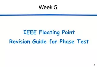IEEE Floating Point Revision Guide for Phase Test