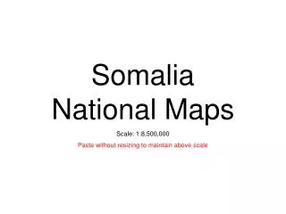 Somalia National Maps