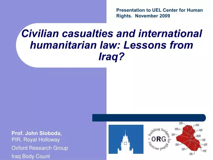 civilian casualties and international humanitarian law lessons from iraq