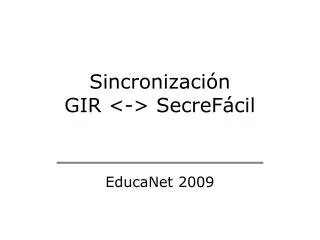 sincronizaci n gir secref cil