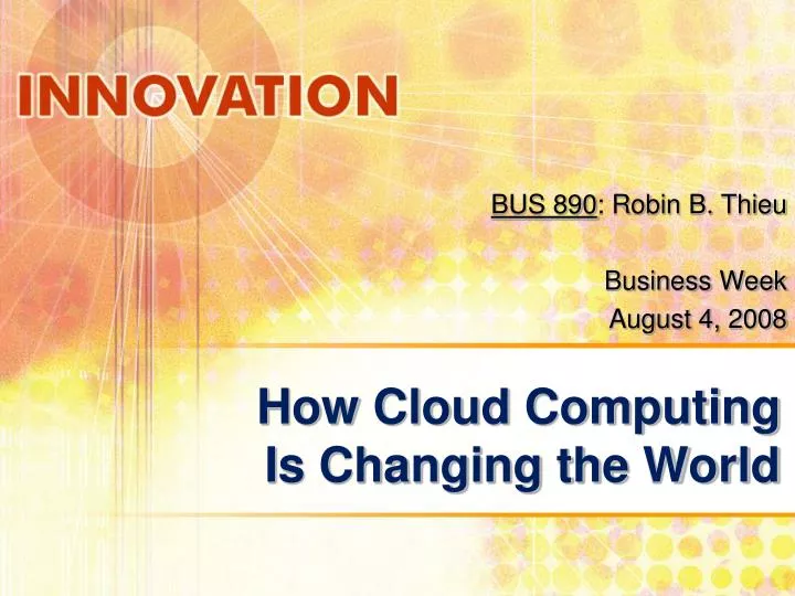 how cloud computing is changing the world