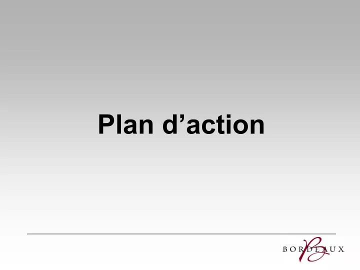 plan d action