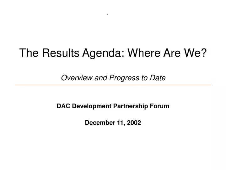 dac development partnership forum december 11 2002