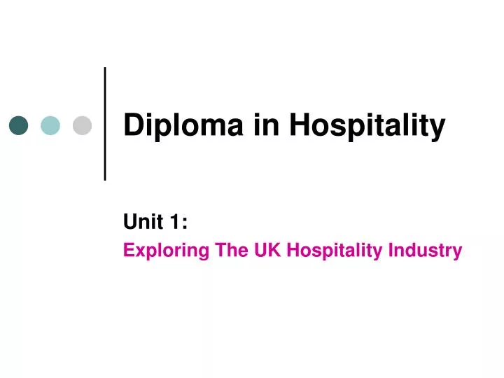 diploma in hospitality