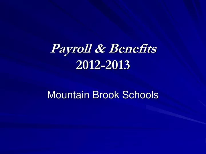 payroll benefits 2012 2013