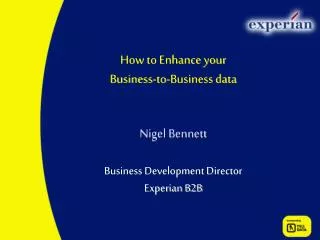 How to Enhance your Business-to-Business data