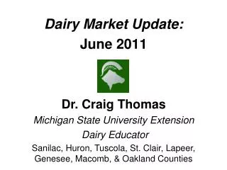 Dairy Market Update: June 2011